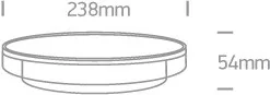 67478 / W / W fehér LED 12W WW IP65 230V sötét fény