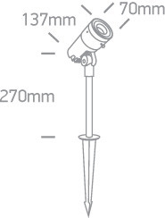 67482 / A / W antracit LED Zoomable 20-60DEG 11W WW IP65 100-240V