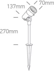 67482 / A / W antracit LED Zoomable 20-60DEG 11W WW IP65 100-240V
