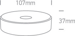 67484 / B / W fekete AC SMD LED 6W WW IP65 230V