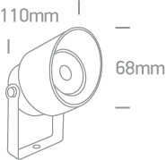 67488A / ANTHRACITE COB LED 5W WW IP65 Spike 100-240V