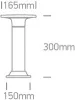 67490 / B / W Fekete LED 6,5W WW IP54 30cm Bollard 230V