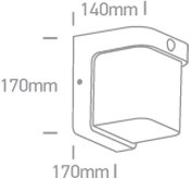 67492p / an / w anthracite Wall LED érzékelő 12W WW IP54 230V