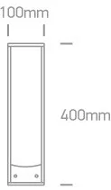 67494 / egy antracit Bollard 40cm IP44 230V 2x Schuko aljzatok max 1000w