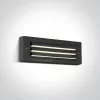 67502a / an / w anthracit LED fali fény 6w ww sötét fény IP65 230V