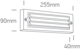 67502a / w / w fehér LED fali fény 6w ww sötét fény IP65 230V
