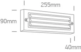 67502a / w / w fehér LED fali fény 6w ww sötét fény IP65 230V