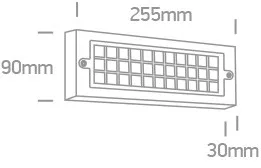 67502C / W / W fehér LED fali fény 6W WW IP65 230V