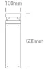 67510A / AN / C antracit LED Bollard 60cm 20w CW IP65 230V