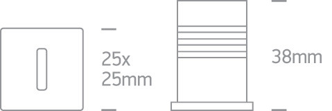 68004b / b / w Fekete süllyesztett 1W WW Sötét Light IP20 350mA