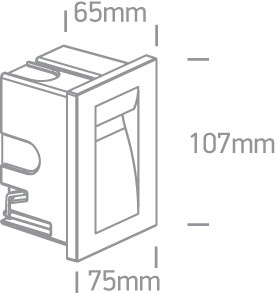 68062 / W / W fehér fal süllyesztett LED 3,6W WW IP65 100-240V