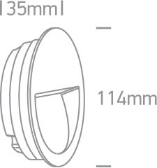 68068 / AN / W Antracit fal süllyesztett LED 3W IP65 sötét fény 100-240V