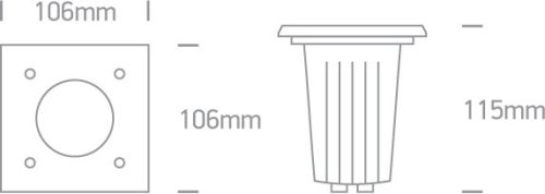 69008G s / acél inground gu10 35w ip67