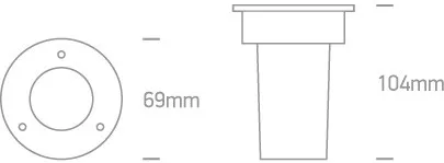 69012 / C SS316 IP67 INGROUND LED 3W COB CW 100-240V