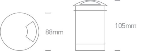 69016b / w Alumínium IP67 inground LED 3W WW 100-240V