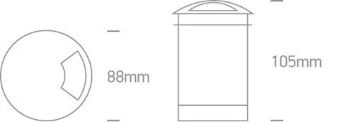 69016b / w Alumínium IP67 inground LED 3W WW 100-240V