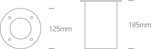 69040 / W S / Steel316 Inground LED 10W WW 40DEG IP67 230V