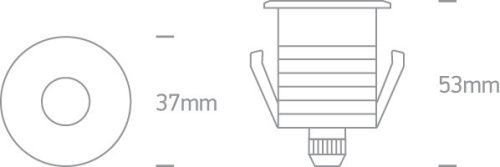 69042 / al / w alumínium IP67 inground LED 1W WW 350MA