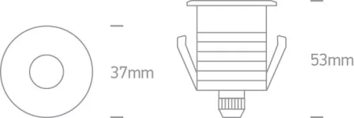 69042 / al / w alumínium IP67 inground LED 1W WW 350MA