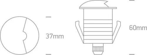 69042a / al / w alumínium IP67 inground LED 1W WW 350MA