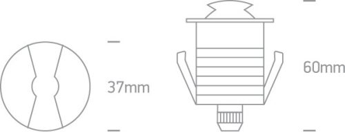 69042b / al / w alumínium IP67 INGROUND LED 1W WW 350MA
