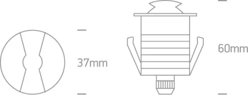 69042b / al / w alumínium IP67 INGROUND LED 1W WW 350MA
