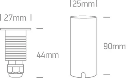 69042m / al / w alumínium IP67 inground LED WW 1W / 2W 350MA / 700MA