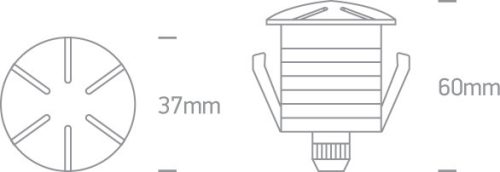 69044 / al / W alumínium IP67 inground LED 1W WW 350MA