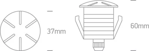 69044 / al / W alumínium IP67 inground LED 1W WW 350MA