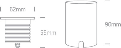 69052 / C S / STEEL 316 IP67 INGROUND COB LED 3W CW 36DEG 24V DC