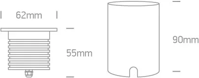 69052 / C S / STEEL 316 IP67 INGROUND COB LED 3W CW 36DEG 24V DC