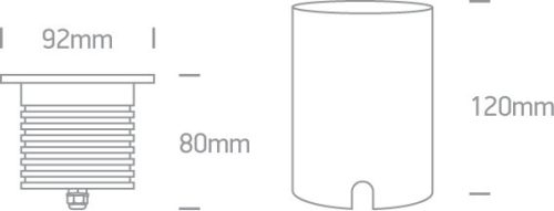 69052A / W Alumínium IP67 Inground COB LED 13W WW 36DEG 350MA