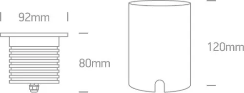 69052A / W Alumínium IP67 Inground COB LED 13W WW 36DEG 350MA
