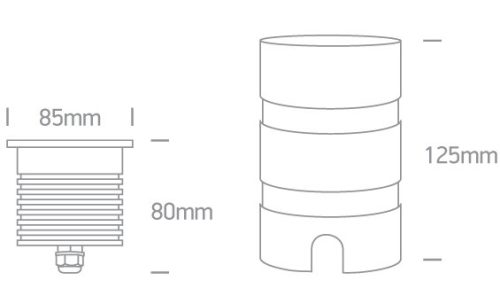 69056C / W Alumínium IP67 inground COB LED 9W WW 38DEG 24V DC DIMMLEBLE Sötét Light