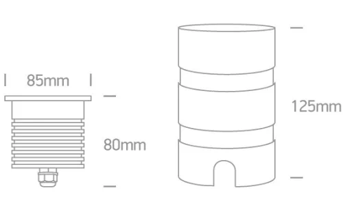 69056C / W Alumínium IP67 inground COB LED 9W WW 38DEG 24V DC DIMMLEBLE Sötét Light