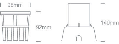 69060 / B / W Fekete Inground Trimless LED 6W WW IP67 100-240V
