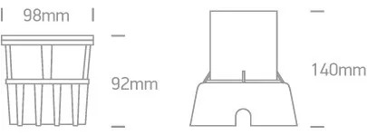 69060 / B / W Fekete Inground Trimless LED 6W WW IP67 100-240V