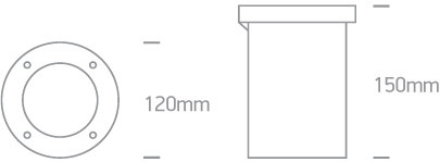 69062 / W IP67 inground Assymetrical LED 8W WW 230V