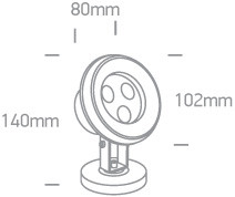 69064A / C 3X1W LED CW SS316 IP68 Állítható víz alatti 24V