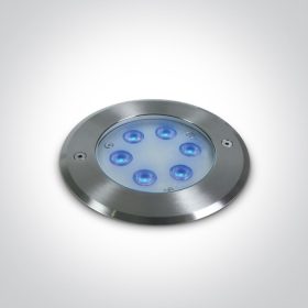   69066b / bl 6x1w kék LED SS316 IP68 süllyesztett víz alatti 24V