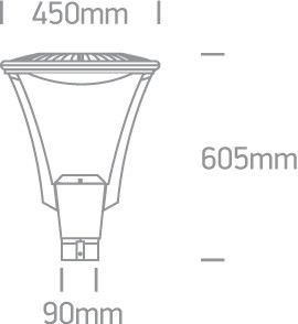 70105 / AN / C antracit COB LED PARK LIGHT 50W CW 60DEG IP65 100-240V