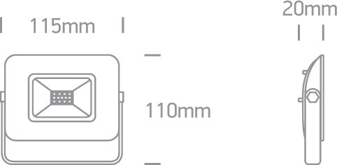 7028CA / W / C fehér LED 10W CW IP65 AC 230V