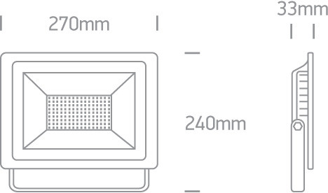 7028CD / B / C fekete LED 100W CW IP65 AC 230V