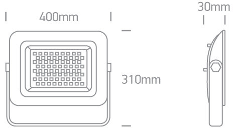 7028CE / B / C fekete LED 150W CW IP65 AC 230V