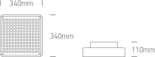 7058 / W / C fehér LED felület 120W CW IP65 100-240V