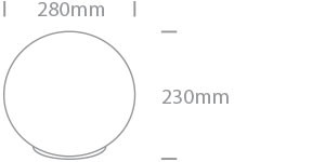 7072 kő megjelenés földi labda E27 20W D28CM IP65 100-240V