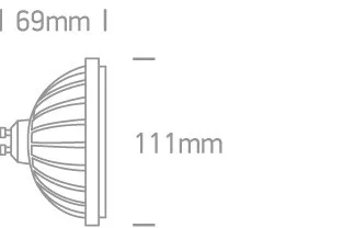 7315HU / 45 fekete LED R111 GU10 13W WW 45DEG 230V