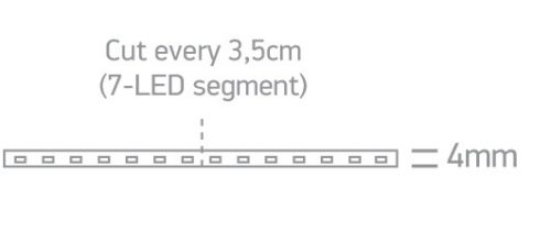 7833 / EW LED ultra vékony szalag 24vdc ew 5m tekercs 14,4W / M IP20
