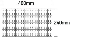 7848 / RGBW FLEX TILL 24VDC RGB + W 24W IP20 240x480mm