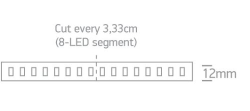 7882 / W LED szalag 24vdc ww 2m tekercs 42W / M IP20